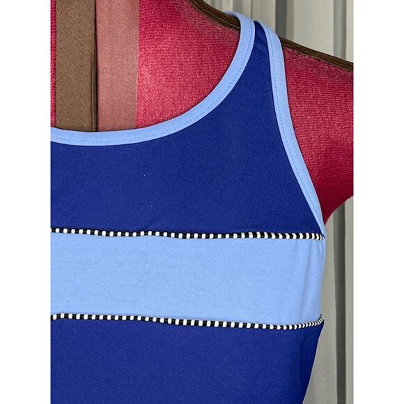 Miraclesuit one piece swimsuit striped blue - Picture 2 of 10